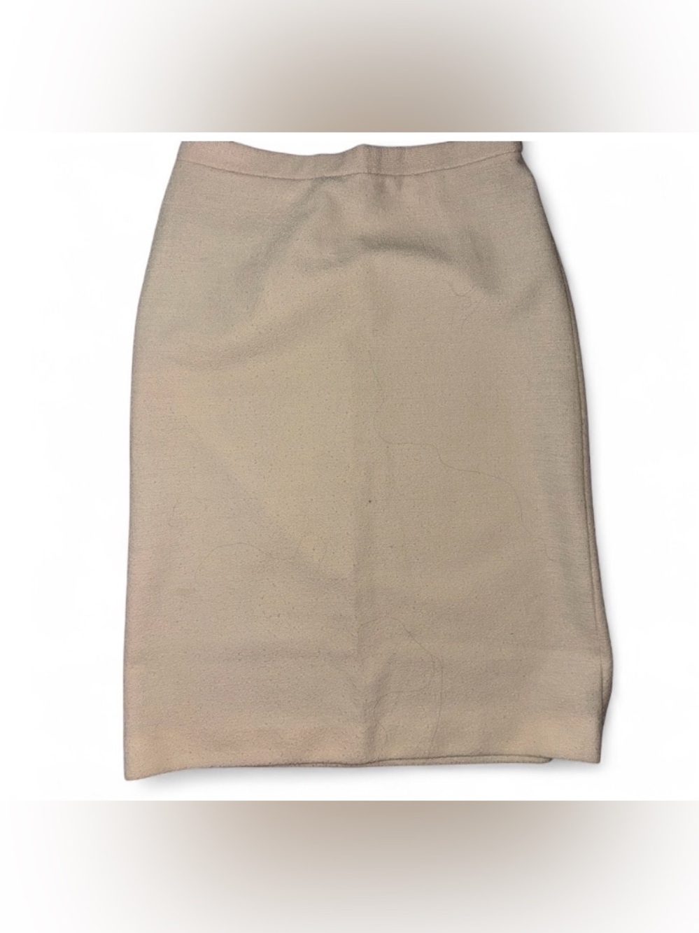 Tailored Cream Pencil Skirt
